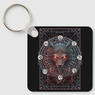 Porte-clés Viking Celtic Fenrir Wolf Marque Norse Mythologie 