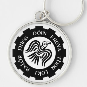 Porte-clés Viking Raven Banner Odin Thor Frigg