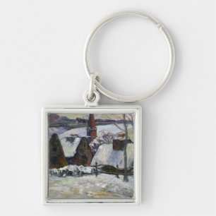Porte-clés Village breton sous la neige, 1894