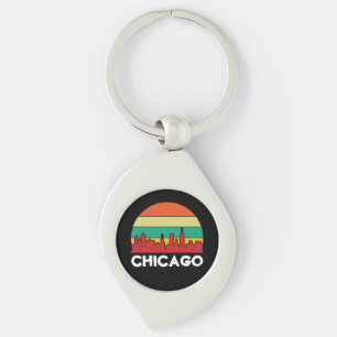 Porte-clés Ville de Chicago Windy de couleur