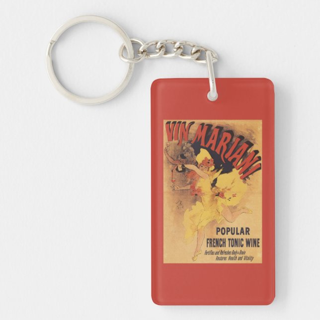Porte-clés Vin de versement de fille de danse de Vin Mariani (Devant)