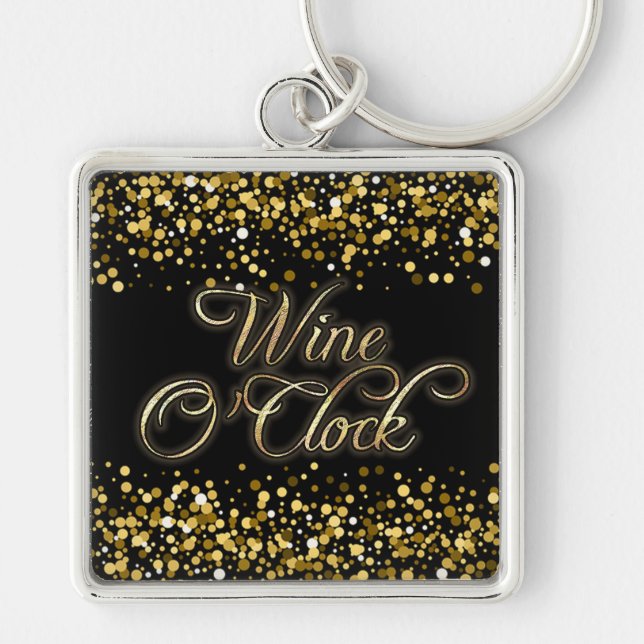 Porte-clés Vin O'Clock Gold Sparkle (Devant)