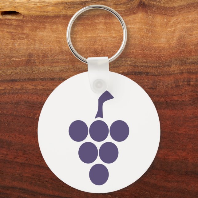 Porte-clés Vin Ou Vin Pour Sommelier De Raisin Et De Grapevin (Recto)
