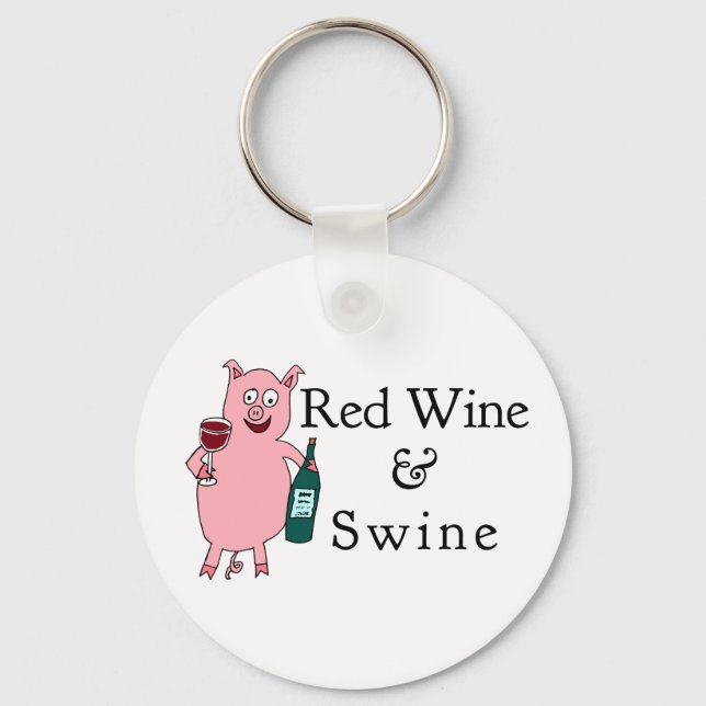 Porte-clés Vin rouge et porc (Recto)
