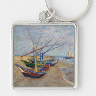Porte-clés Vincent van Gogh - Bateaux de pêche sur la plage