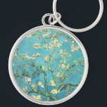 Porte-clés Vincent van Gogh Blossomong Aramande<br><div class="desc">Vincent van Gogh. Arbre aux amandes de Blossomong. Branche d'amandiers en fleurs. Branches d'amande avec fleurs roses sur un arrière - plan bleu. Reproduction d'oeuvres d'art célèbres dans le domaine public.</div>
