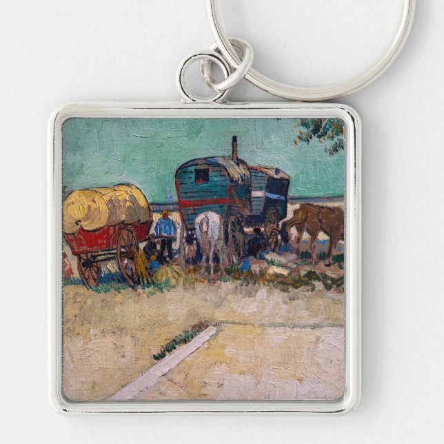 Porte-clés Vincent Van Gogh - Caravanes, Camp de Tziganes prè (Devant)