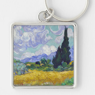 Porte-clés Vincent Van Gogh - Champ de blé avec cyprès