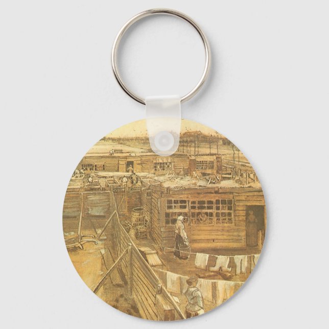 Porte-clés Vincent van Gogh - Chantier de charpentier et buan (Recto)
