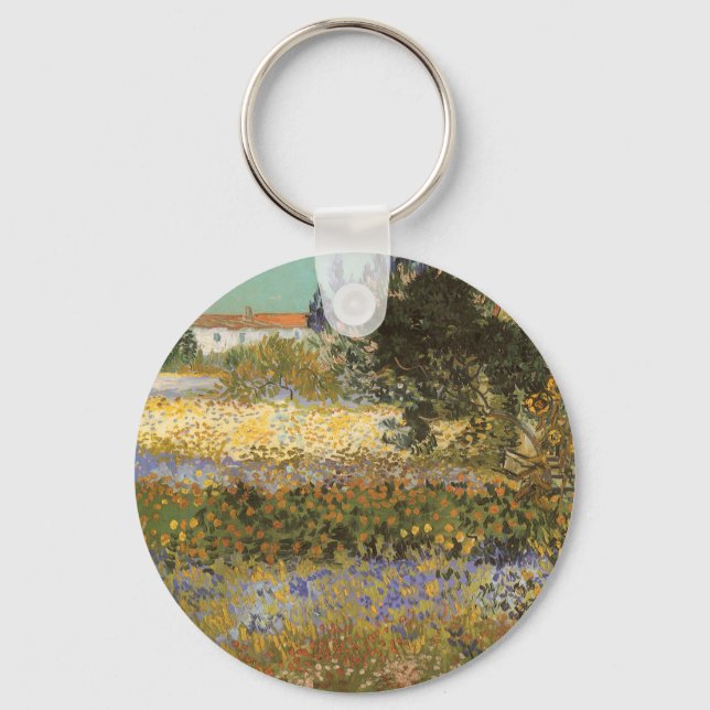 Porte-clés Vincent van Gogh - Jardin en fleurs (Recto)