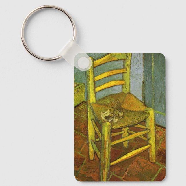 Porte-clés Vincent van Gogh - La chaise de Vincent avec son t (Recto)