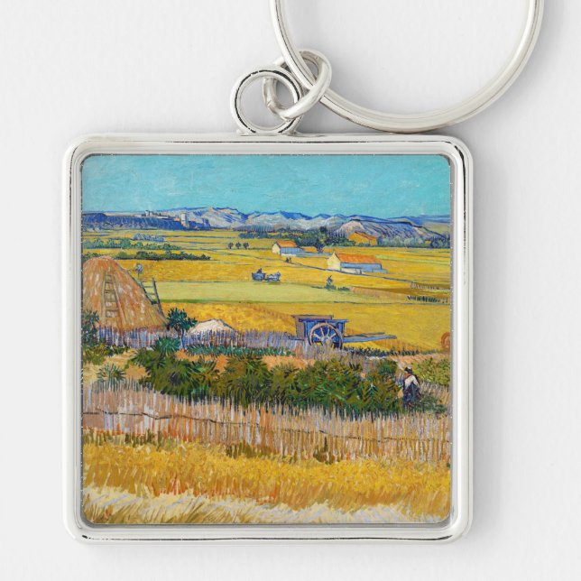 Porte-clés Vincent van Gogh - Moisson à La Crau (Devant)
