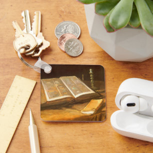 Porte-clés Vincent van Gogh - Nature morte avec Bible