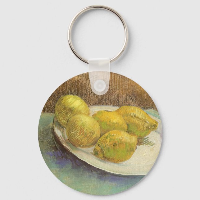 Porte-clés Vincent van Gogh - Nature morte Citrons sur une as (Recto)