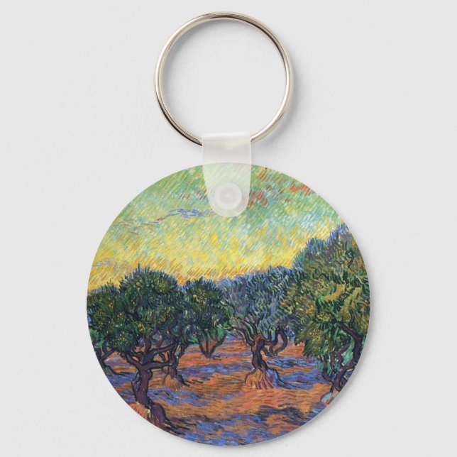 Porte-clés Vincent Van Gogh Olive Grove Impressionnisme Art (Recto)