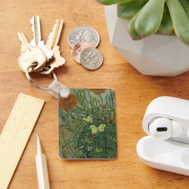 Porte-clés Vincent van Gogh - Papillons et Pavots (Bureau)