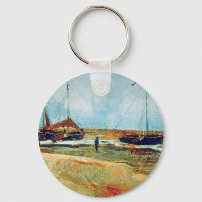 Porte-clés Vincent Van Gogh - Plage à Scheveningen Beaux-Arts (Recto)