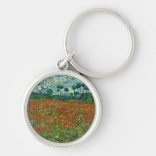 Porte-clés Vincent Van Gogh Poppy Field Floral Art Vintage