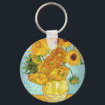 Porte-clés Vincent van Gogh - Vase avec 12 tournesols<br><div class="desc">Vincent van Gogh - Vase avec 12 tournesols,  Huile sur toile 1888 par Vincent van Gogh (1853-1890).</div>