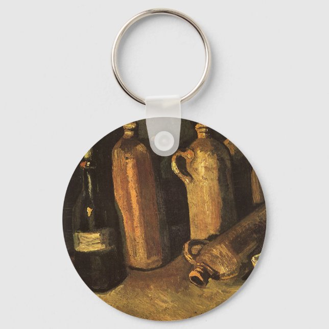 Porte-clés Vincent van Gogh - Vie morte avec 4 bouteilles en  (Recto)