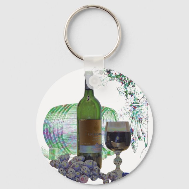 Porte-clés Vins et raisins modernes (Recto)