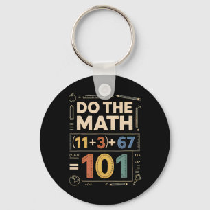 Porte-clés Vintage 100 jours d'école Équation mathématique Fa