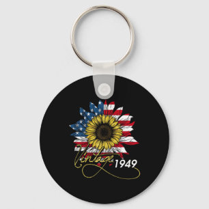 Porte-clés Vintage 1949 Tournesol 4 juillet Fête de l'Indépen