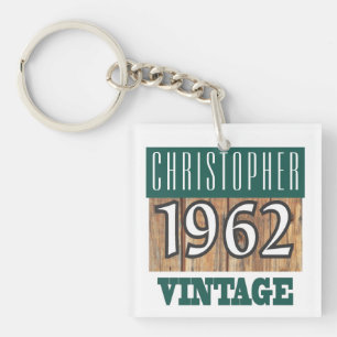 Porte-clés vintage 1962 avec nom