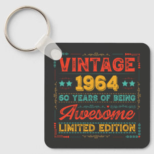 Porte-clés Vintage 1964 Fait en 1964 60e anniversaire 60 ans