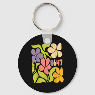 Porte-clés Vintage 86 47 Président Fleur anti-Trump