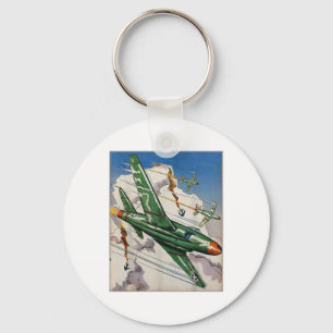 Porte-clés Vintage Air Force Us Jet Fighter Usa War Aviation
