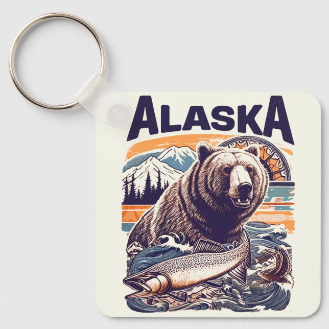 Porte-clés Vintage Alaska (Recto)