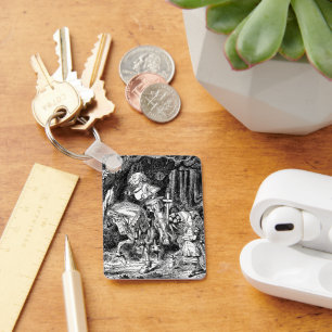 Porte-clés Vintage Alice au pays des merveilles Chevalier bla