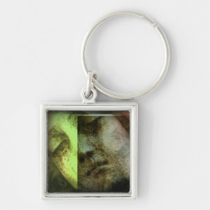 Porte-clés Vintage Angélique Statue Face Grunge Porte - clé
