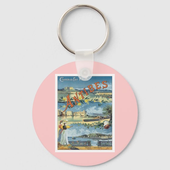 Porte-clés Vintage Antibes Mediterranean (Recto)
