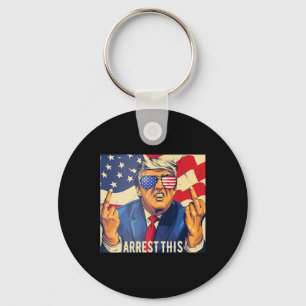 Porte-clés Vintage arrestation drôle de Trump Cette 4 juillet