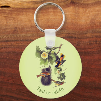 Porte-clés Vintage Audubon Birds Troupial Oriole Personalized
