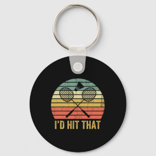 Porte-clés Vintage Badminton Funny Retro Navette Birdie Sport