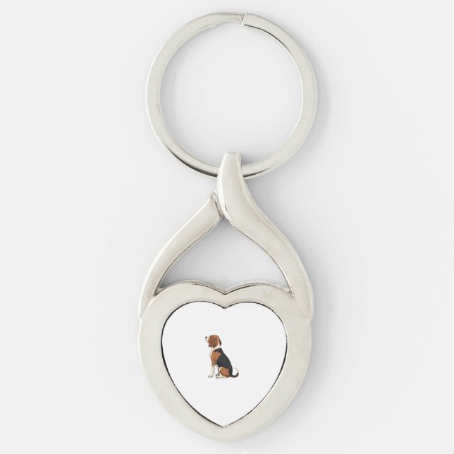 Porte-clés Vintage Beagle Dog Back View Illustration Pet Love (Devant)