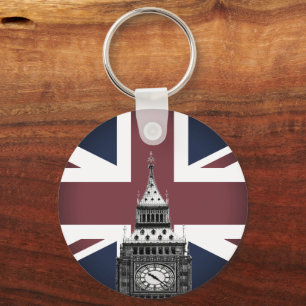 Porte-clés Vintage British Flag & Big Ben, London /sports UK
