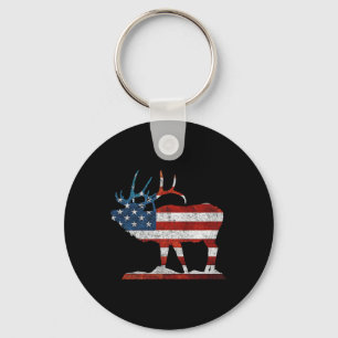 Porte-clés Vintage Bull Elk Chemise American Elk Chasse Cadea