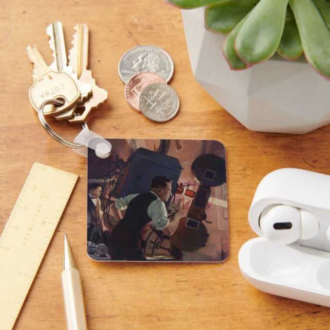 Porte-clés Vintage Business, Projectionniste de cinéma (Bureau)