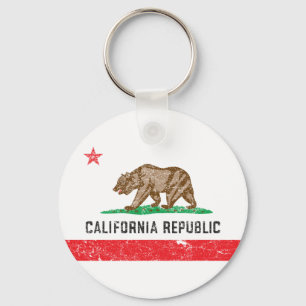 Porte-clés Vintage California Flag