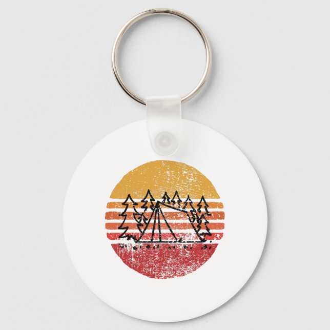 Porte-clés Vintage Camping (Recto)