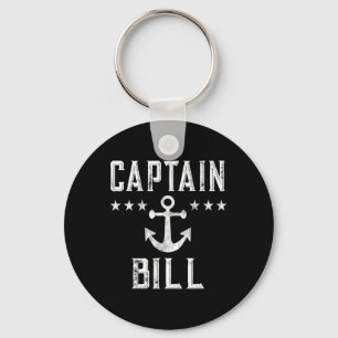 Porte-clés Vintage Capitaine Bill Boat Propriétaire Art Boat