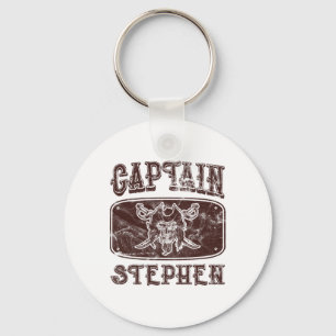 Porte-clés Vintage Capitaine Stephen Pirate personnalisé Pont