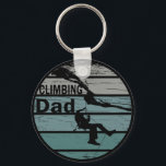 Porte-clés vintage climbing dad<br><div class="desc">This original sunset vintage retro climbing illustration and text design with awesome typography font lettering is a great birthday and holiday gift idea for rock climbing, bouldering, and trekking lovers! This artwork is great for dad, father, and husband who spent their free time climbing, also you will look amazing at...</div>
