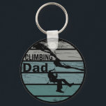 Porte-clés vintage climbing dad<br><div class="desc">This original sunset vintage retro climbing illustration and text design with awesome typography font lettering is a great birthday and holiday gift idea for rock climbing, bouldering, and trekking lovers! This artwork is great for dad, father, and husband who spent their free time climbing, also you will look amazing at...</div>