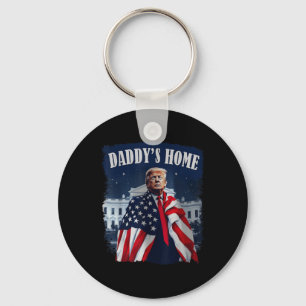 Porte-clés Vintage Daddys Home 2024 Trump Take America Back U