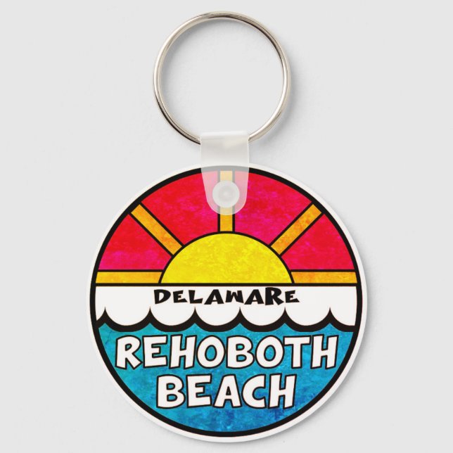 Porte-clés vintage de Rehoboth Beach, DELAWARE (Recto)